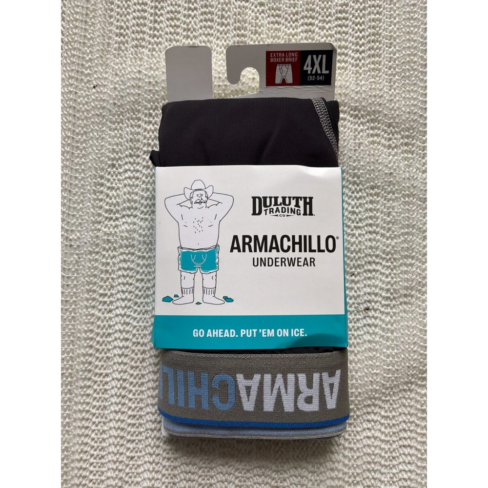 Duluth Trading Armachillo Cooling Extra Long Boxer Briefs Men's 4XL Black NWT